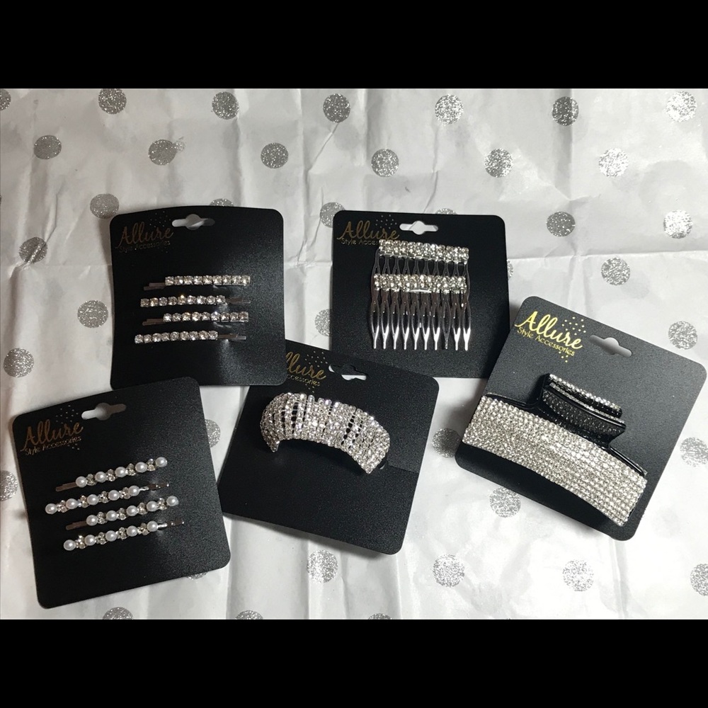 Stunning sparkling set of Allure hair accessories